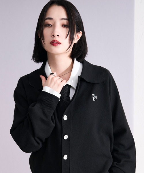 アソートポロニットカーディガン（カーディガン/ボレロ）｜Ellno Loset