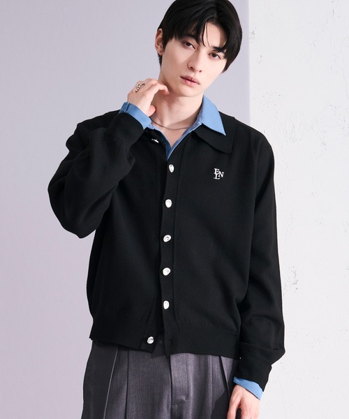 Ellno Loset（エルノロゼット）の「アソートポロニットカーディガン（カーディガン/ボレロ・メンズ・ブラック/ブラック系その他・LARGE/MEDIUM/SMALL）」の8枚目の写真