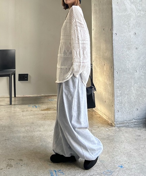 PAGEBOY（ページボーイ）の「クロシェライクニットプルオーバー（ニット/セーター・レディース・オフホワイト/ブルー/ブラック・FREE）」の9枚目の写真