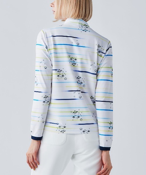 Picone CLUB(ピッコーネクラブ)の「マルチボーダー総柄プルオーバー(Tシャツ/カットソー・レディース・ブルー/グレー/オレンジ・9号/11号/13号)」の13枚目の写真