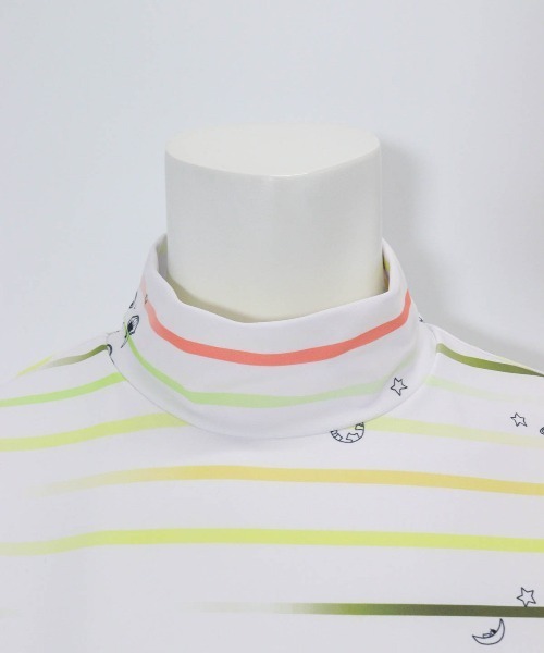 Picone CLUB(ピッコーネクラブ)の「マルチボーダー総柄プルオーバー(Tシャツ/カットソー・レディース・ブルー/グレー/オレンジ・9号/11号/13号)」の22枚目の写真