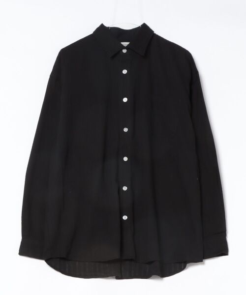 ROUGH TRADE（ラフトレード）の「刺繍シアー 長袖レギュラーカラーシャツ(M1)（シャツ/ブラウス・メンズ・ホワイト/ミント/ブラック・MEDIUM/LARGE/X-LARGE）」の7枚目の写真