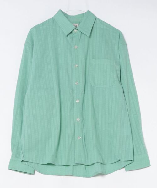 ROUGH TRADE（ラフトレード）の「刺繍シアー 長袖レギュラーカラーシャツ(M1)（シャツ/ブラウス・メンズ・ホワイト/ミント/ブラック・MEDIUM/LARGE/X-LARGE）」の9枚目の写真