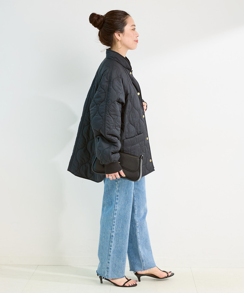 B.C STOCK（ベーセーストック）の「《追加3》ウォッシャブル / キルティングリバーシブルブルゾン（ブルゾン・レディース・アイボリー/カーキ/ブラック・FREE）」の5枚目の写真