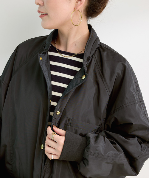 B.C STOCK（ベーセーストック）の「《追加3》ウォッシャブル / キルティングリバーシブルブルゾン（ブルゾン・レディース・アイボリー/カーキ/ブラック・FREE）」の15枚目の写真