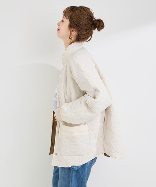 B.C STOCK（ベーセーストック）の「《追加3》ウォッシャブル / キルティングリバーシブルブルゾン（ブルゾン・レディース・アイボリー/カーキ/ブラック・FREE）」の20枚目の写真