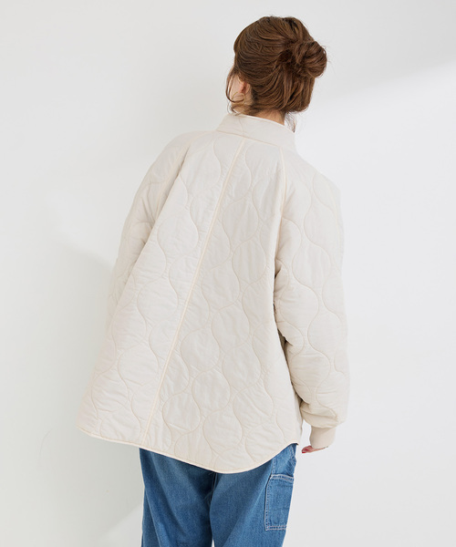 B.C STOCK（ベーセーストック）の「《追加3》ウォッシャブル / キルティングリバーシブルブルゾン（ブルゾン・レディース・アイボリー/カーキ/ブラック・FREE）」の21枚目の写真