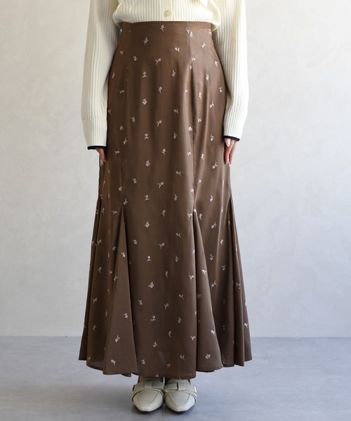 31 Sons de mode（トランテアン　ソン　ドゥ　モード）の「2026春夏新作 刺繍マーメイドスカート（スカート・レディース・モカ/イエロー/アイボリー・M/S）」の17枚目の写真