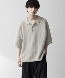 RUUBON（ルーボン）の「【RUUBON】herringbone knit polo shirt /ヘリンボーンニットポロシャツ（ポロシャツ）」