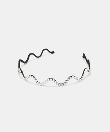 IENA | SCHO/ショー CRYSTAL WAVE HAIRBAND ヘアバンド FW23-HB-ARIEL-CRST-T(カチューシャ)