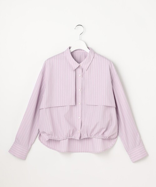ANY SIS(エニィスィス)の「クロップドヨークハオリ シャツ(シャツ/ブラウス・レディース・スカイブルー系1/ホワイト系1/ライラック系1・MEDIUM)」の12枚目の写真