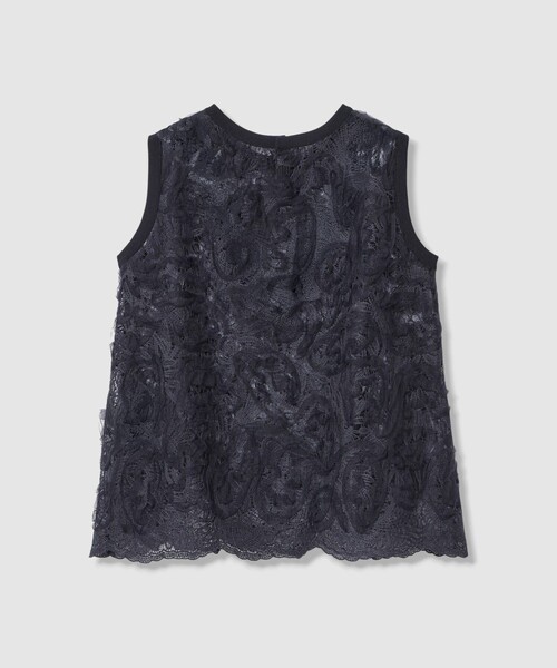 ANAYI（アナイ）の「チュールコードレース プルオーバー（ニット/セーター・レディース・ホワイト/ネイビー・36/38）」の11枚目の写真