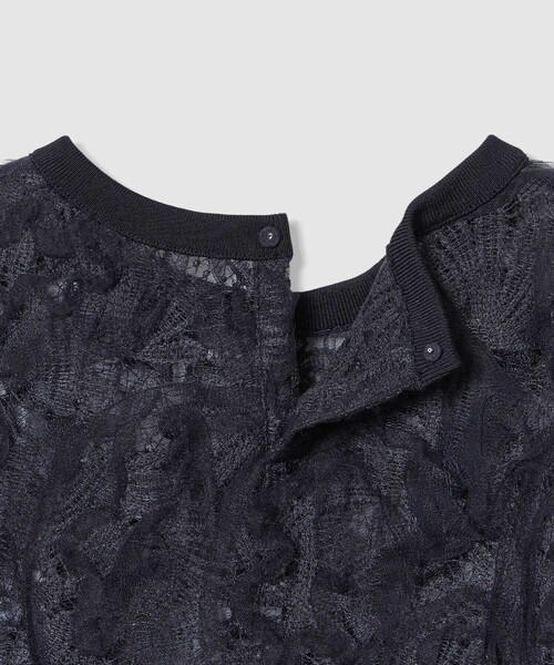 ANAYI（アナイ）の「チュールコードレース プルオーバー（ニット/セーター・レディース・ホワイト/ネイビー・36/38）」の14枚目の写真