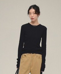 eL（エル）の「【eL】Sheer Fit Rib LS TEE/645544（Tシャツ/カットソー）」