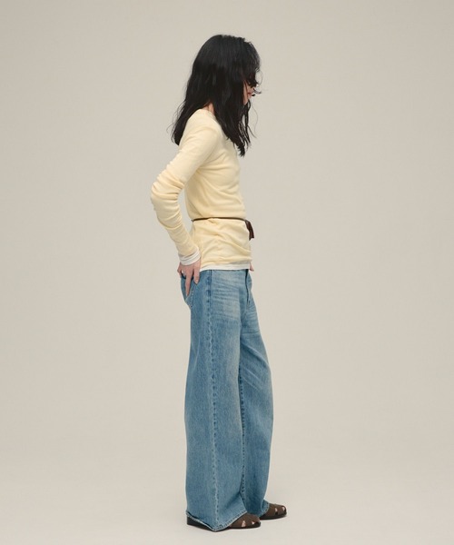 eL（エル）の「【eL】Sheer Fit Rib LS TEE/645544（Tシャツ/カットソー・レディース・イエロー・FREE）」の12枚目の写真