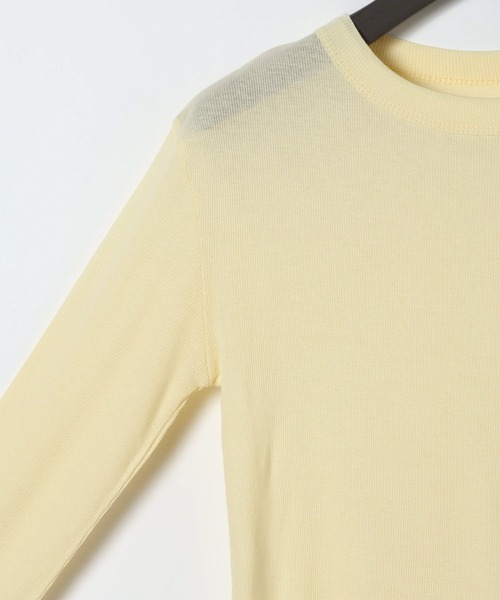 eL（エル）の「【eL】Sheer Fit Rib LS TEE/645544（Tシャツ/カットソー・レディース・イエロー・FREE）」の6枚目の写真