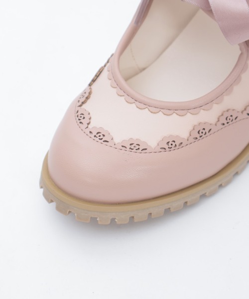 axes femme（アクシーズファム）の「甲あき配色ブーティー（パンプス・レディース・ピンク・LARGE/MEDIUM）」の8枚目の写真