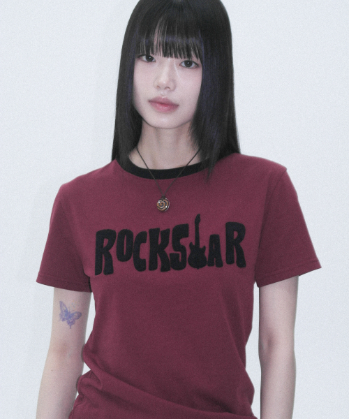 AAKAM(アーカム)の「ROCKSTAR Boucle Half Top (Red)(Tシャツ/カットソー・レディース・その他・2/1)」の2枚目の写真