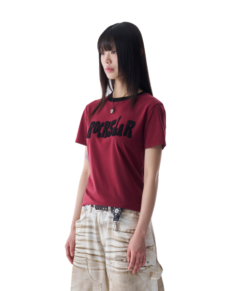 AAKAM(アーカム)の「ROCKSTAR Boucle Half Top (Red)(Tシャツ/カットソー・レディース・その他・2/1)」の5枚目の写真