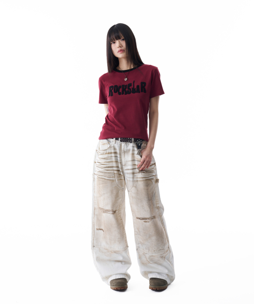 AAKAM(アーカム)の「ROCKSTAR Boucle Half Top (Red)(Tシャツ/カットソー・レディース・その他・2/1)」の7枚目の写真