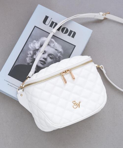 SAMANTHAVEGA(サマンサベガ)の「ダブルステッチダイヤキルトショルダーバッグ(ショルダーバッグ・レディース・ホワイト/ブラック/ピンク・FREE)」の17枚目の写真