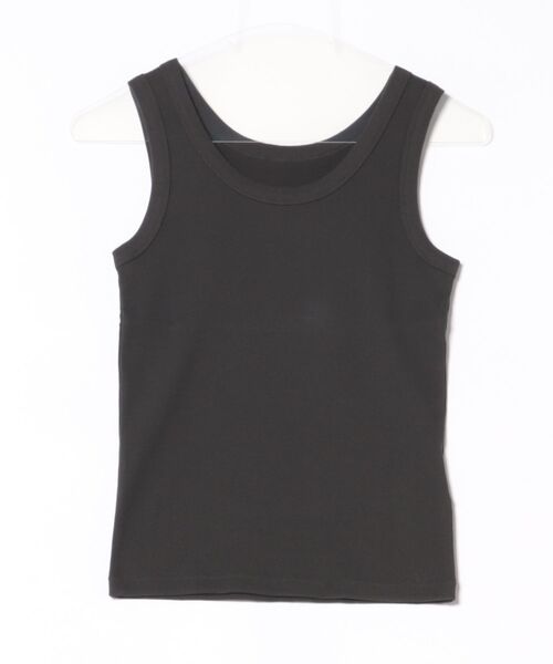 Tiara（ティアラ）の「リブタンクトップ（Tシャツ/カットソー・レディース・ホワイト/チャコールグレー/ブラック・FREE）」の3枚目の写真