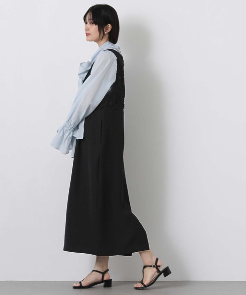 Gready Brilliant（グレディブリリアン）の「ジャガードドッキングジャンバースカート（ジャンパースカート・レディース・ブラック/ベージュ・FREE）」の14枚目の写真