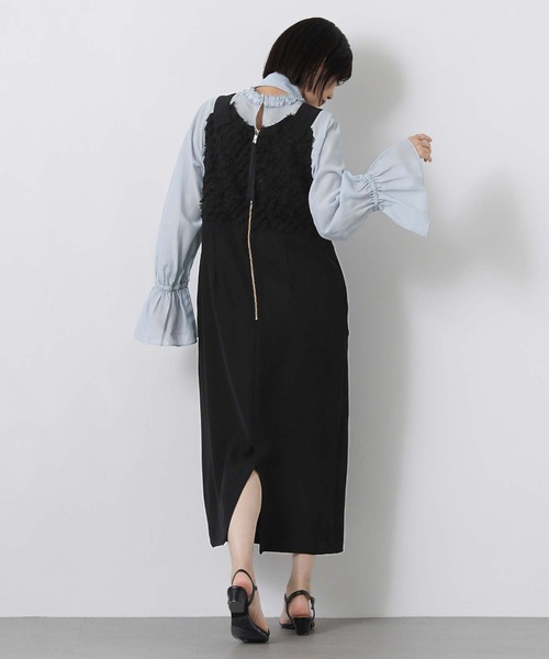 Gready Brilliant（グレディブリリアン）の「ジャガードドッキングジャンバースカート（ジャンパースカート・レディース・ブラック/ベージュ・FREE）」の15枚目の写真