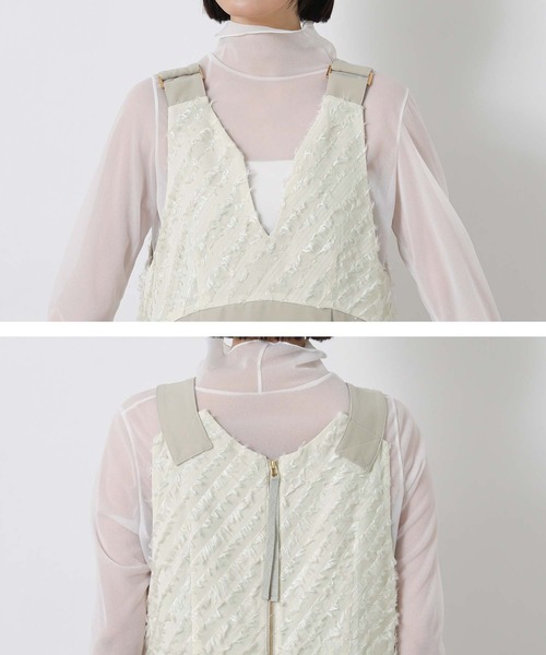 Gready Brilliant（グレディブリリアン）の「ジャガードドッキングジャンバースカート（ジャンパースカート・レディース・ブラック/ベージュ・FREE）」の20枚目の写真