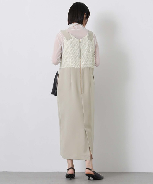 Gready Brilliant（グレディブリリアン）の「ジャガードドッキングジャンバースカート（ジャンパースカート・レディース・ブラック/ベージュ・FREE）」の5枚目の写真