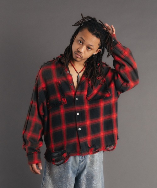 FR(13)NDS（フレンズ）の「FR(13)NDS /フレンズ/BlastCheck Shirt（シャツ/ブラウス・メンズ・ブラック/レッド/ブルー・L/M）」の3枚目の写真