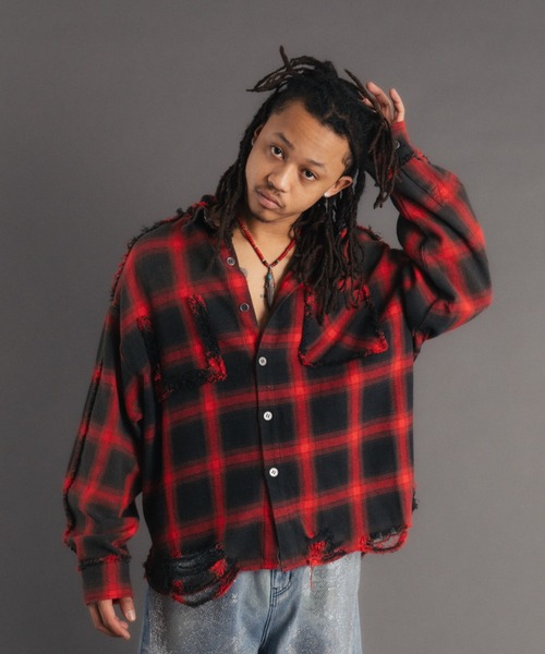 FR(13)NDS（フレンズ）の「FR(13)NDS /フレンズ/BlastCheck Shirt（シャツ/ブラウス・メンズ・ブラック/レッド/ブルー・L/M）」の17枚目の写真