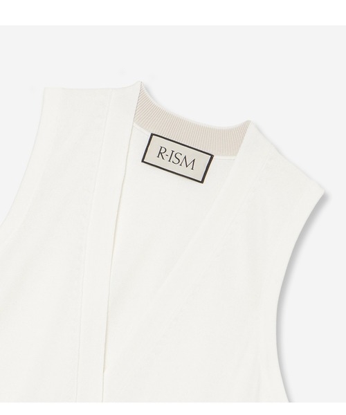 R-ISM(リズム)の「【R-ISM人気アイテム】ニットロングジレ(ベスト・レディース・ブラック/ライトグレー・4)」の3枚目の写真