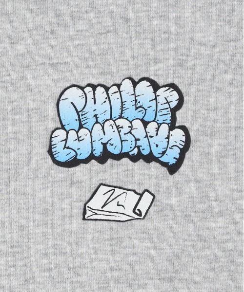 Right-on（ライトオン）の「【Philip Lumbang】プリントスウェットパーカー (ビッグシルエット / ユニセックス / 厚手コットン)（パーカー・メンズ・ブラック/グレー/ダークグレー・L/XL/M）」の8枚目の写真