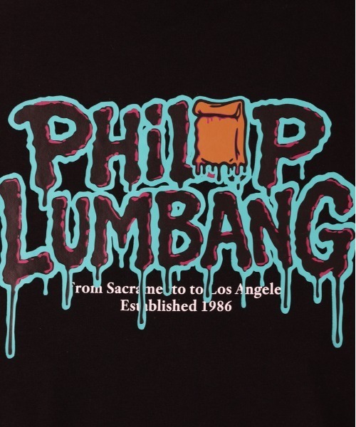 Right-on（ライトオン）の「【Philip Lumbang】プリントスウェットパーカー (ビッグシルエット / ユニセックス / 厚手コットン)（パーカー・メンズ・ブラック/グレー/ダークグレー・L/XL/M）」の4枚目の写真