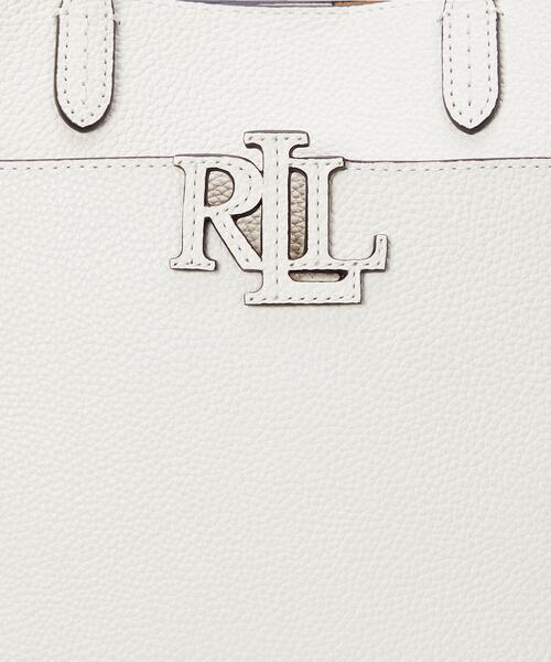 LAUREN RALPH LAUREN（ローレン ラルフ ローレン）の「ペブルド レザー スモール Cameryn トート バッグ（トートバッグ・レディース・ホワイト・ONE）」の8枚目の写真