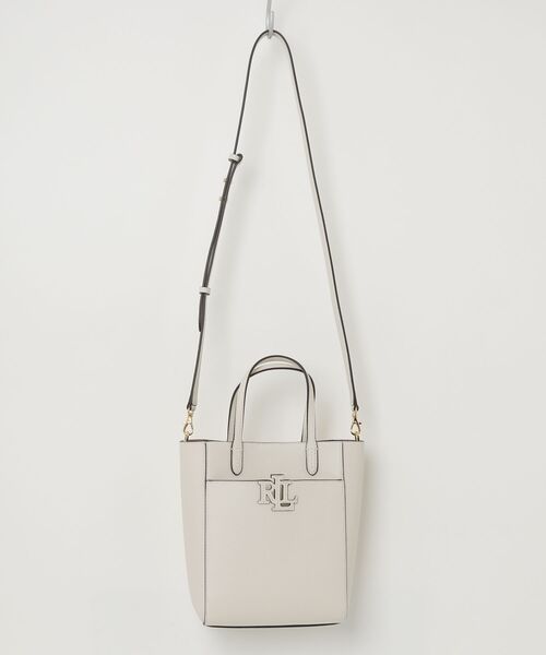 LAUREN RALPH LAUREN（ローレン ラルフ ローレン）の「ペブルド レザー スモール Cameryn トート バッグ（トートバッグ・レディース・ホワイト・ONE）」の5枚目の写真