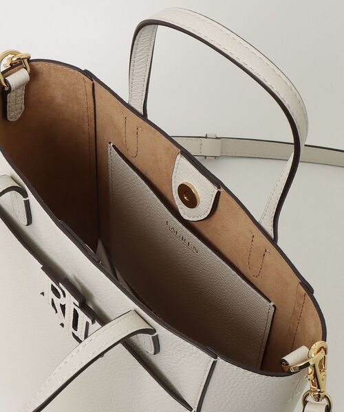 LAUREN RALPH LAUREN（ローレン ラルフ ローレン）の「ペブルド レザー スモール Cameryn トート バッグ（トートバッグ・レディース・ホワイト・ONE）」の2枚目の写真