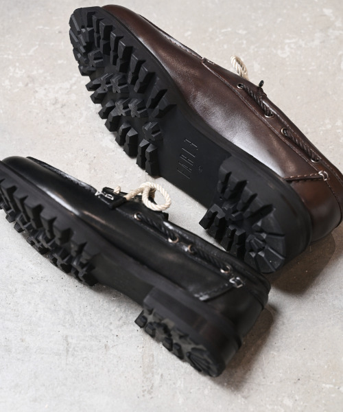 EARLE(アール)の「EARLE アール / 70’s classic moccasin 70'sクラシックモカシンレザーシューズ / ER6102(モカシン/デッキシューズ・メンズ・ブラック・43/42/41/40)」の7枚目の写真