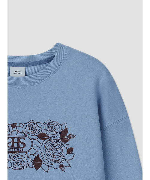 ANNEHEARTS（アンハーツ）の「Rosevine Sweatshirts Blue（スウェット・レディース・その他・FREE）」の3枚目の写真