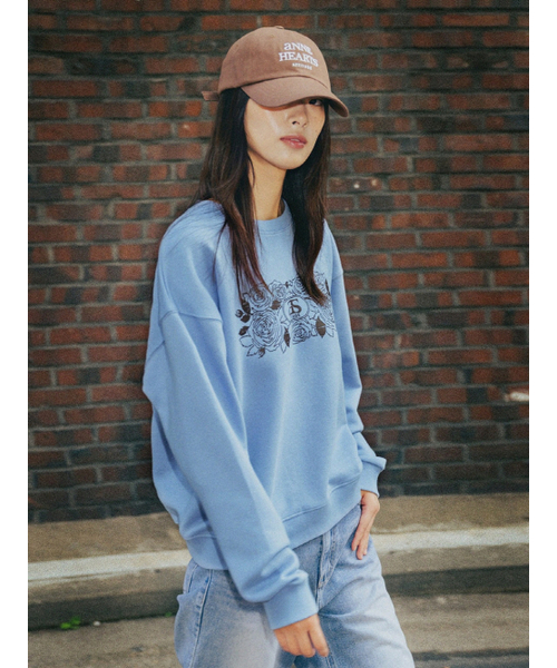 ANNEHEARTS（アンハーツ）の「Rosevine Sweatshirts Blue（スウェット・レディース・その他・FREE）」の2枚目の写真
