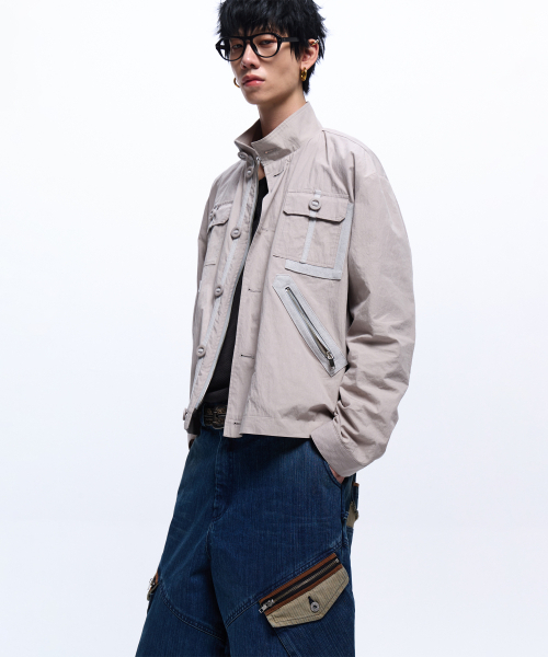 RSSC（アールエスエスシー）の「DENIM MIXED COTTON FIELD JACKET - GRAY（ミリタリージャケット・レディース・その他・1/2）」の2枚目の写真