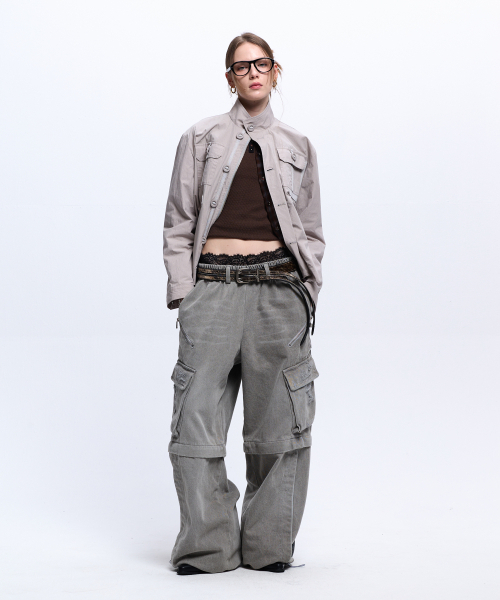 RSSC（アールエスエスシー）の「DENIM MIXED COTTON FIELD JACKET - GRAY（ミリタリージャケット・レディース・その他・1/2）」の6枚目の写真