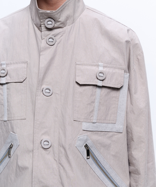 RSSC（アールエスエスシー）の「DENIM MIXED COTTON FIELD JACKET - GRAY（ミリタリージャケット・レディース・その他・1/2）」の7枚目の写真