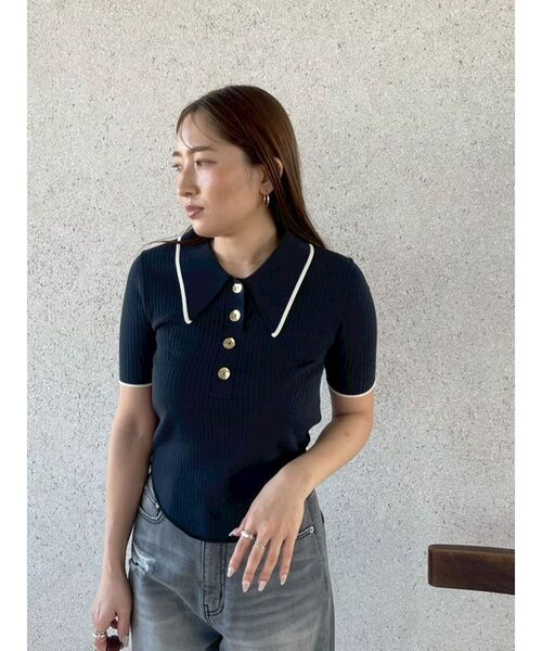 LAGUNAMOON（ラグナムーン）の「カラーネックラインニットプルオーバー（ニット/セーター・レディース・グレー/その他/アイボリー/ピンク/その他1/ベージュ/ネイビー・FREE）」の19枚目の写真