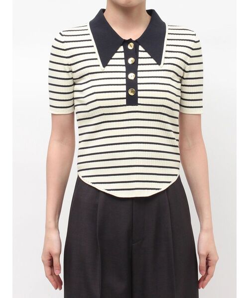 LAGUNAMOON（ラグナムーン）の「カラーネックラインニットプルオーバー（ニット/セーター・レディース・グレー/その他/アイボリー/ピンク/その他1/ベージュ/ネイビー・FREE）」の9枚目の写真