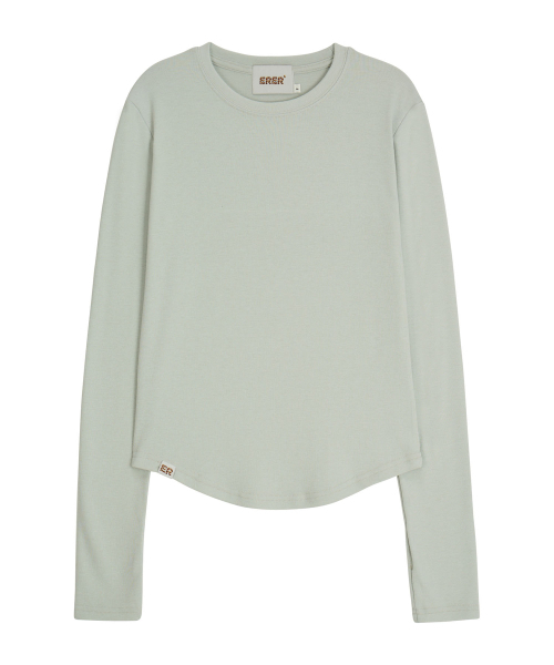 ERER(エルエル)の「Logo Label long-sleeved T-shirt Mint(Tシャツ/カットソー・レディース・ミント・F)」の2枚目の写真