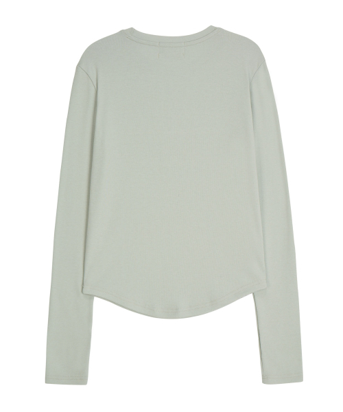 ERER(エルエル)の「Logo Label long-sleeved T-shirt Mint(Tシャツ/カットソー・レディース・ミント・F)」の3枚目の写真
