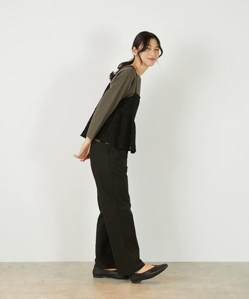 MELROSE claire（メルローズ クレール）の「【カットジャガードキャミブラウス】（シャツ/ブラウス・レディース・ブラック/ホワイト・FREE）」の20枚目の写真
