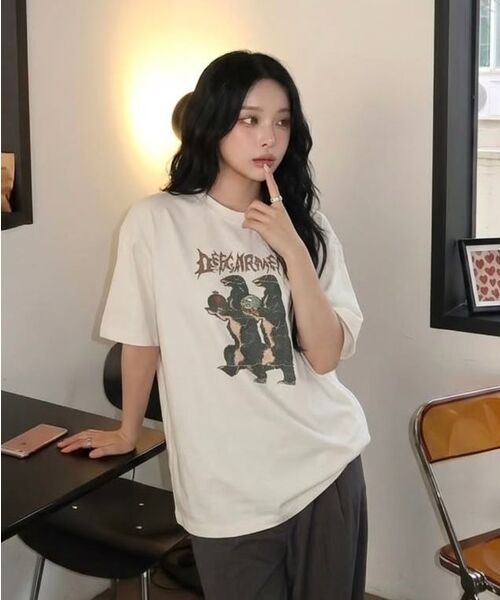 DEFGARMENTS（デフグラメンツ）の「LOUGH BEAR T-SHIRTS [IVORY]（Tシャツ/カットソー・レディース・その他・MEDIUM/LARGE）」の3枚目の写真
